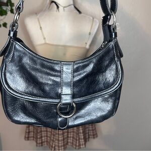 Aurielle Black Leather Shoulder Bag